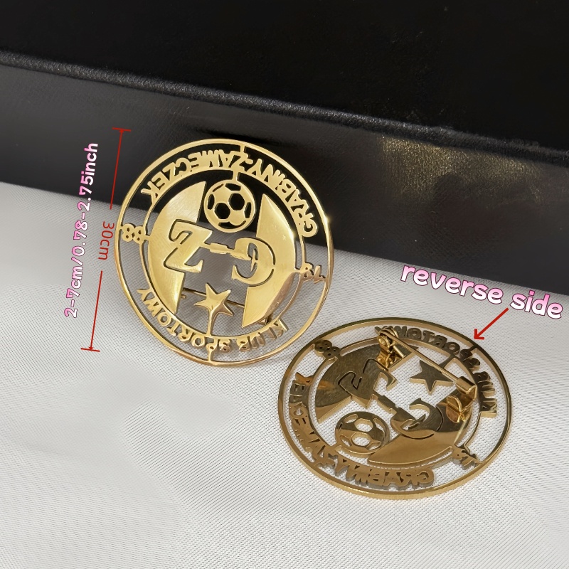 Custom Logo Brooch Simple Crea - đánh giá và giá Women Accessories Logo