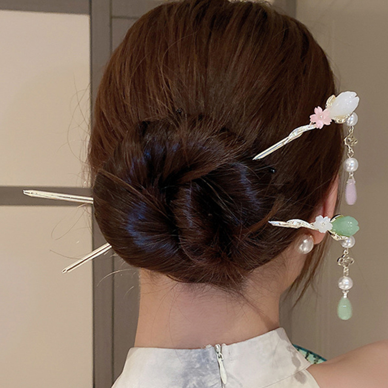 Vintage Flower Pearl Tassel Ha - đánh giá và giá Pearl Hair Pin