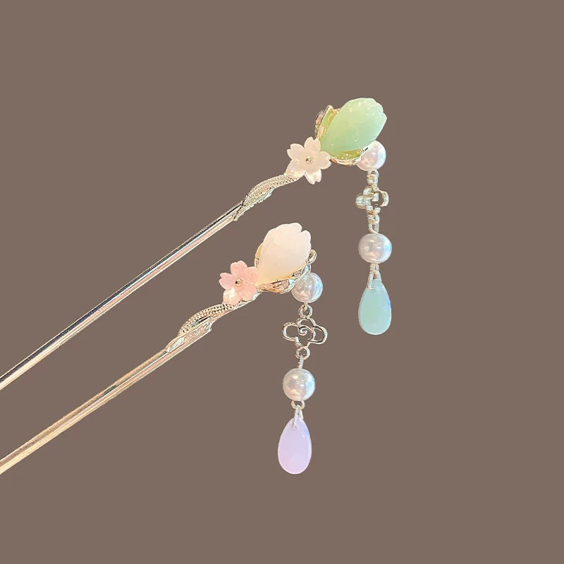 Vintage Flower Pearl Tassel Ha - đánh giá và giá Pearl Hair Pin