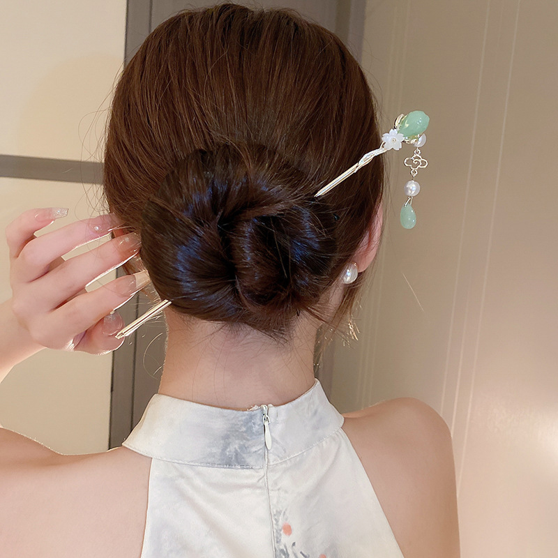 Vintage Flower Pearl Tassel Ha - đánh giá và giá Pearl Hair Pin