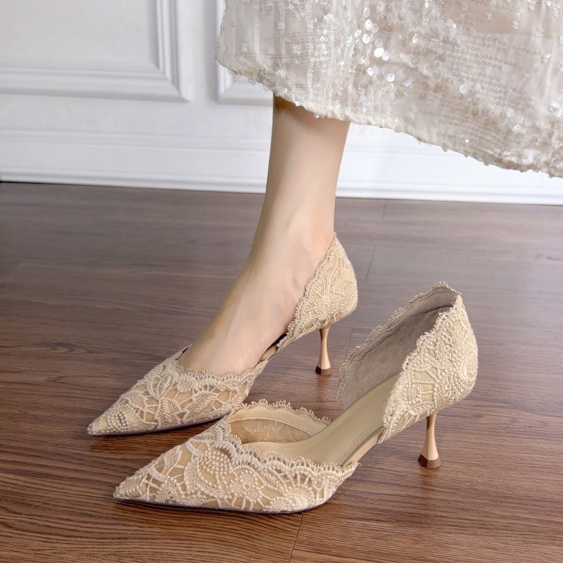 Lace Pointed Toe High Heels Wo - đánh giá và giá Women'S Shoes And Accessories
