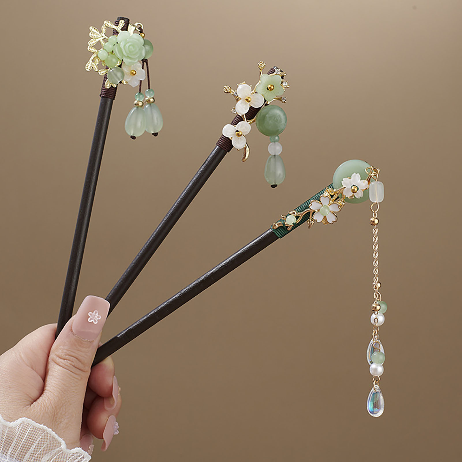 Chinese Style Flower Tassel Ha - đánh giá và giá Pearl Hair Pin