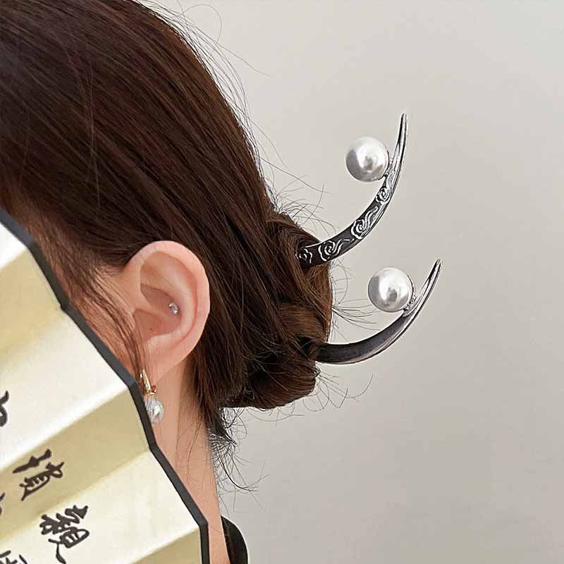 Pearl Hair Stick Crescent Moon - đánh giá và giá Pearl Hair Pin