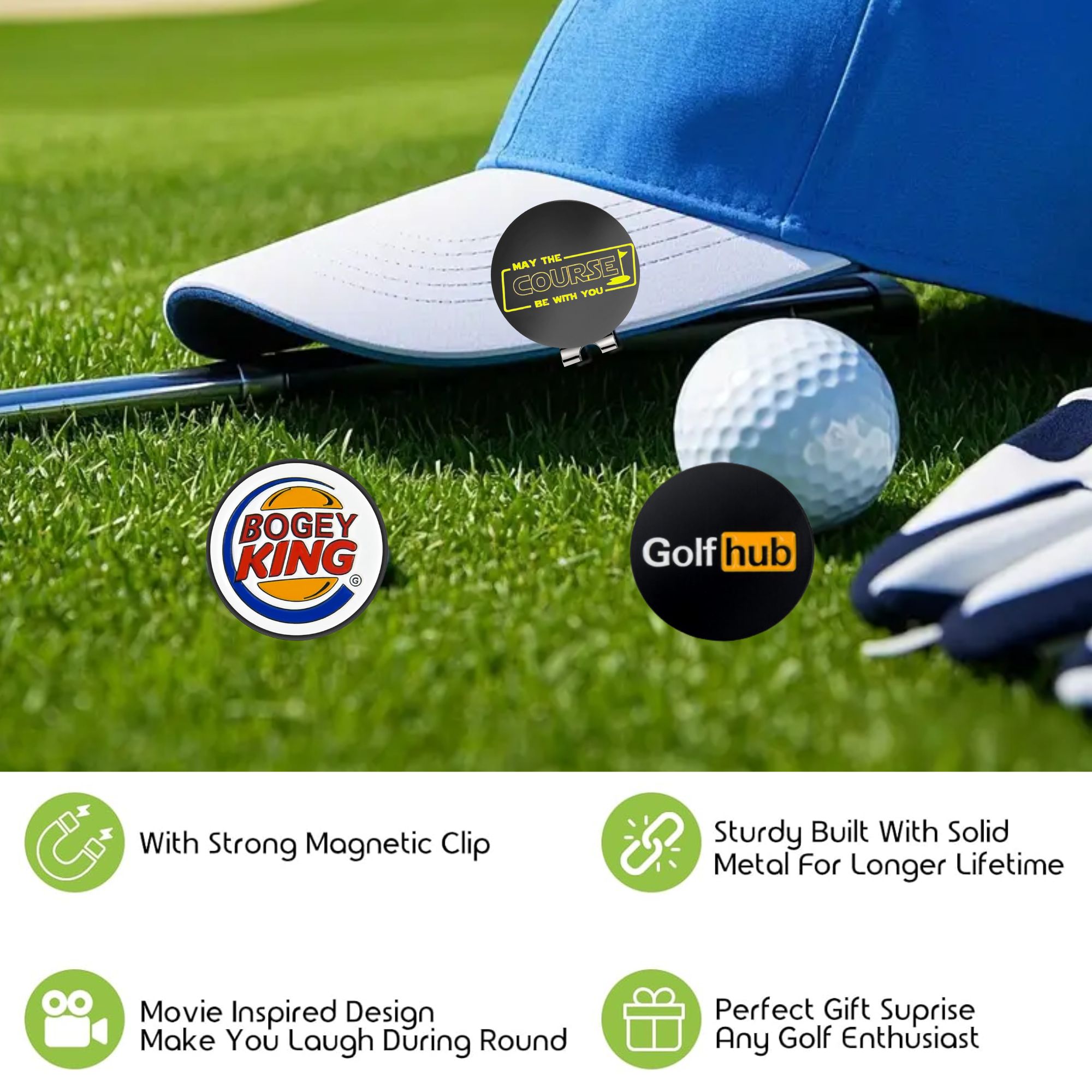 3 Pcs Funny Golf Ball Markers  - đánh giá và giá Women'S Golf Accessories
