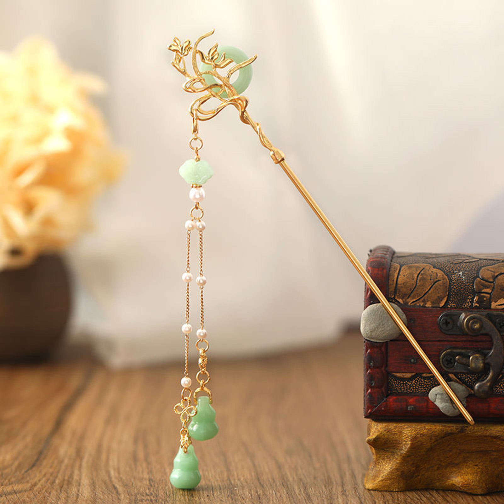 Chinese Style Glass Hairpin Fo - đánh giá và giá Pearl Hair Pin