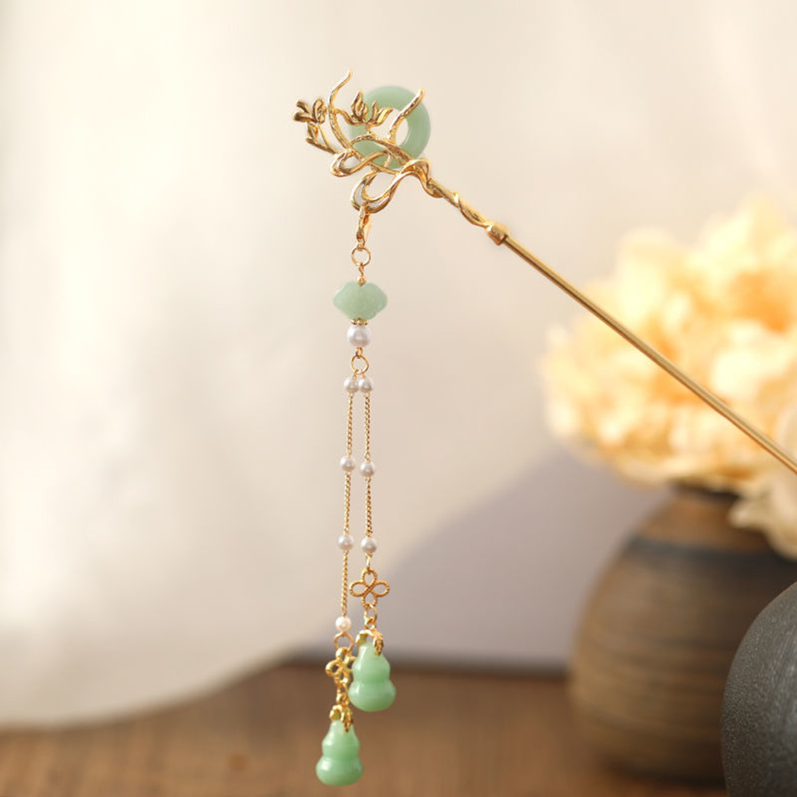 Chinese Style Glass Hairpin Fo - đánh giá và giá Pearl Hair Pin