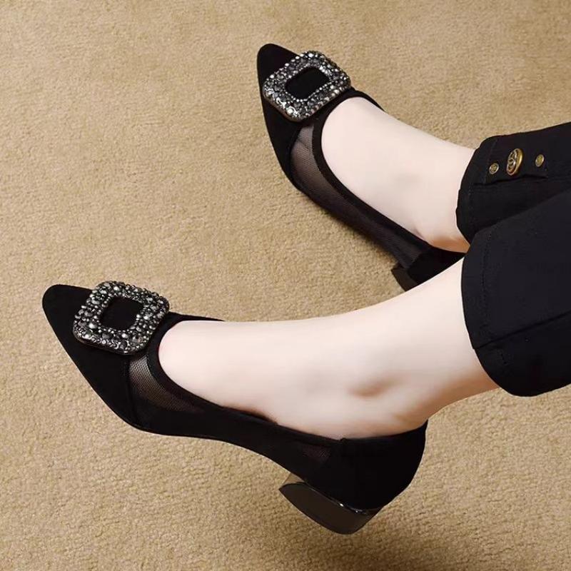 Elegant Pointed Toe Mesh Block - đánh giá và giá Women'S Shoes And Accessories