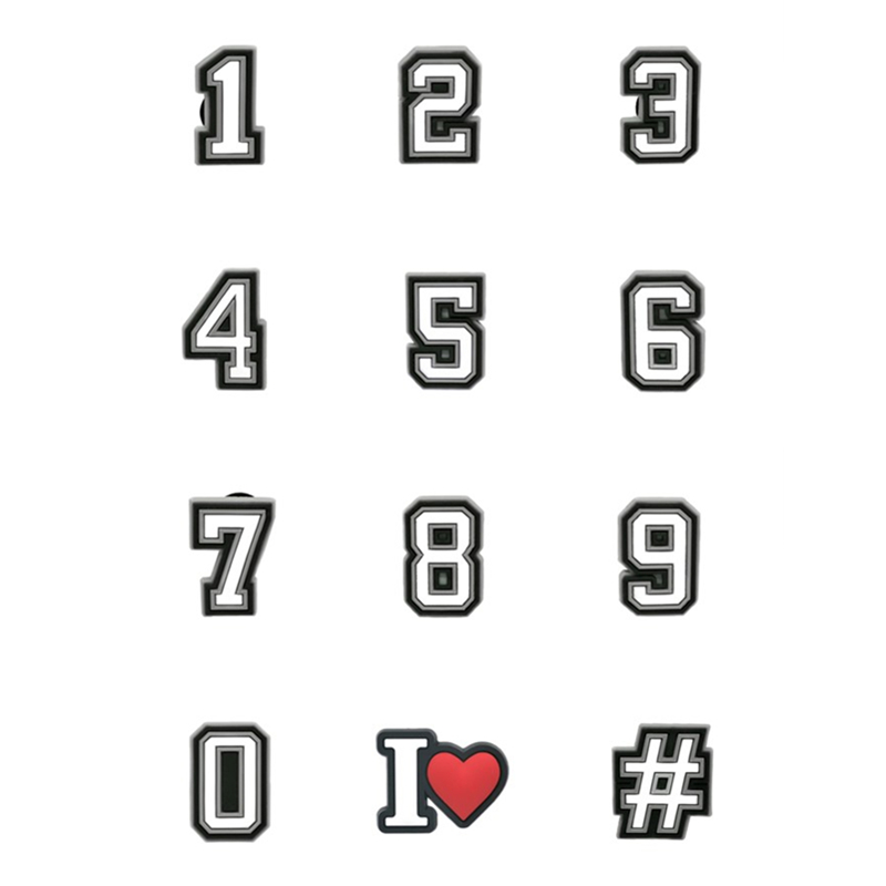 1pcs PVC Number Shoe Charms fo - đánh giá và giá Women'S Accessories Crocs
