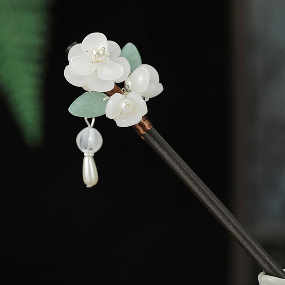 Retro Flower Hairpin With Pear - đánh giá và giá Pearl Hair Pin